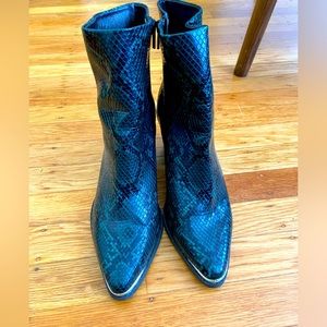 Green Dolce Vita Snake Skin Boots